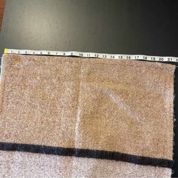 Forever 21 Brown Black Red Colorblock Oblong Scarf Soft Fringe Design - Picture 3 of 5